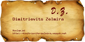 Dimitrievits Zelmira névjegykártya